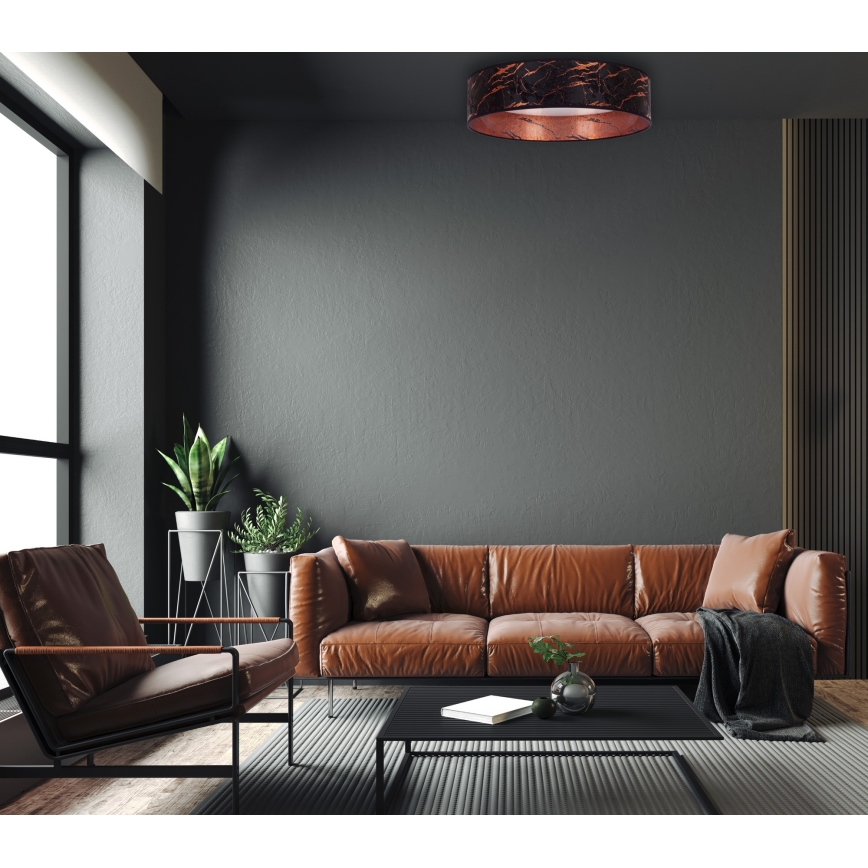 Brilagi - Plafonnier à intensité variable LED VELVET SMART LED/36W/230V d. 55 cm 2700-6500K Wi-Fi Tuya noir/cuivre + télécommande