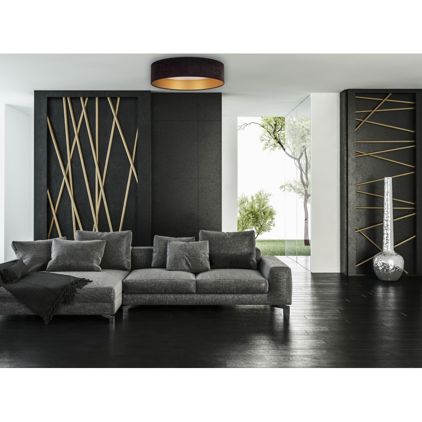 Brilagi - Plafonnier à intensité variable VELVET SMART LED/24W/230V d. 45 cm 2700-6500K Wi-Fi Tuya noir/doré + Télécommande