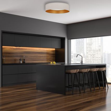 Brilagi - Plafonnier à intensité variable VELVET SMART LED/36W/230V d. 55 cm 2700-6500K Wi-Fi Tuya crème/doré + Télécommande