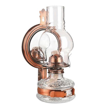 BRILAGI - Lampe à pétrole avec miroir MERLIN cuivrée/patinée