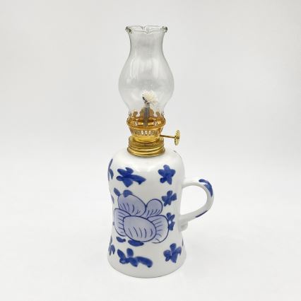Brilagi - Lampe à pétrole MERLIN blanche/bleue