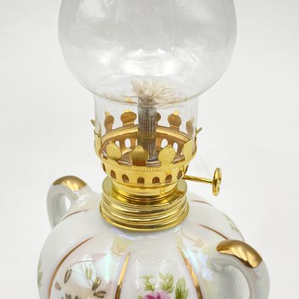 Brilagi - Lampe à pétrole MERLIN blanche/dorée