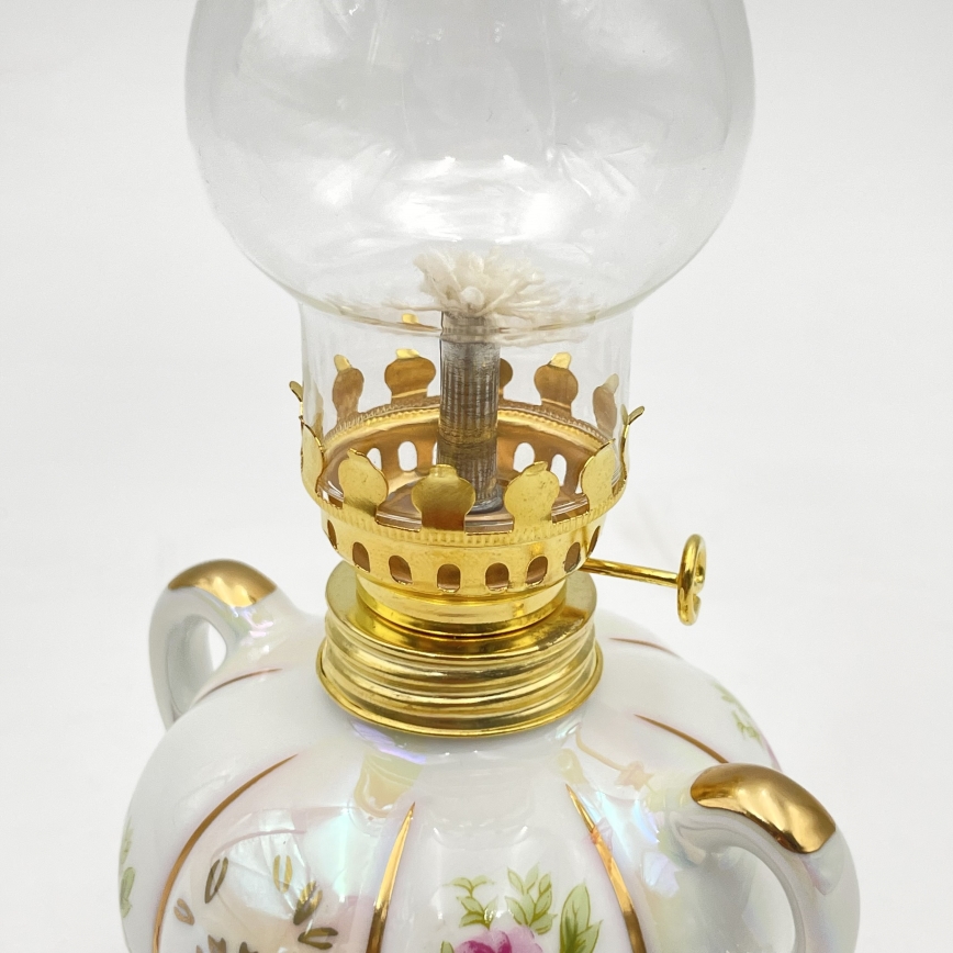 Brilagi - Lampe à pétrole MERLIN blanche/dorée