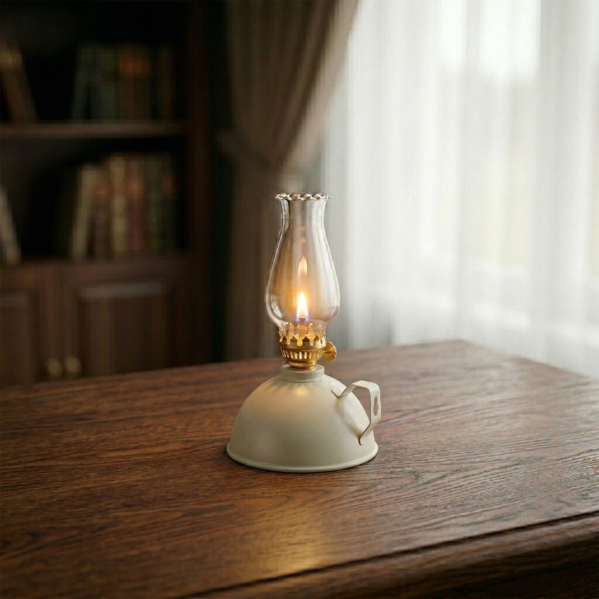 Brilagi - Lampe à pétrole MERLIN blanche