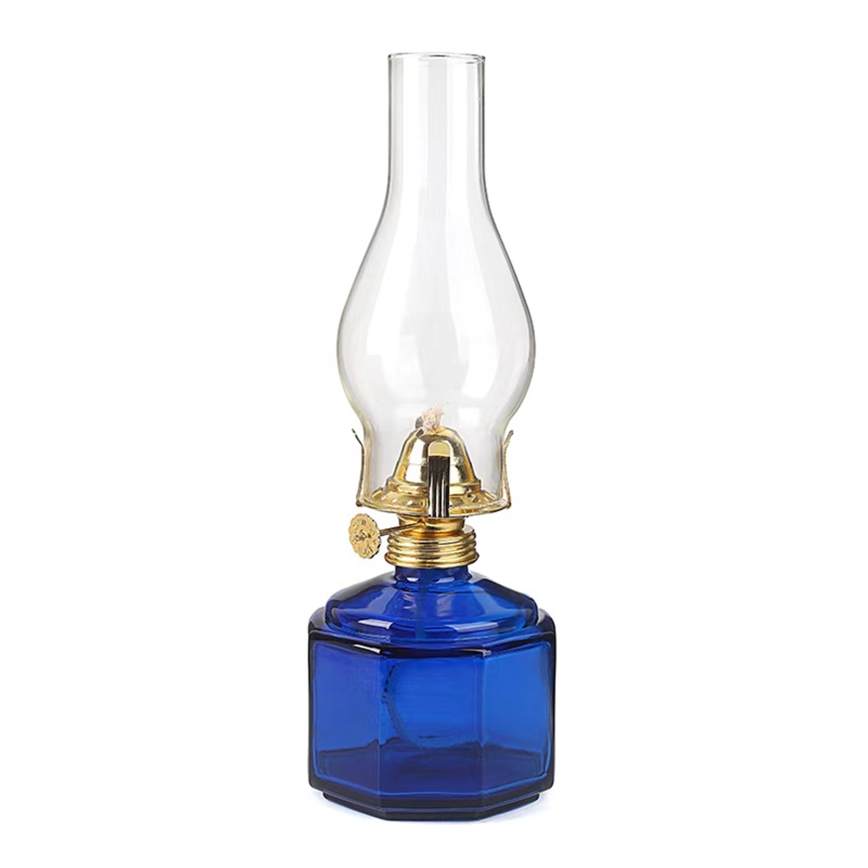 Brilagi - Lampe à pétrole MERLIN bleue
