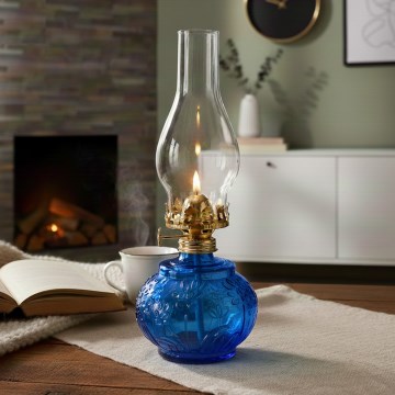 Brilagi - Lampe à pétrole MERLIN bleue