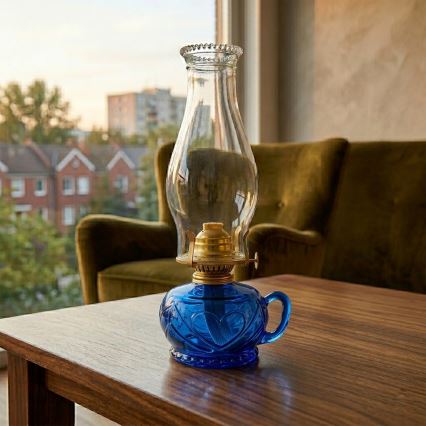 Brilagi - Lampe à pétrole MERLIN bleue