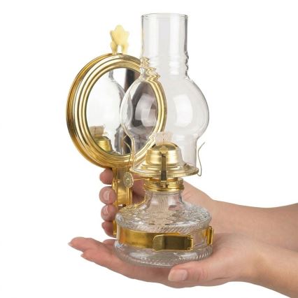 Brilagi - Lampe à pétrole MERLIN dorée brillante