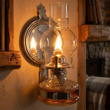 Brilagi - Lampe à pétrole MERLIN finition chrome brillant