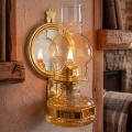 Brilagi - Lampe à pétrole MERLIN, finition dorée brillante