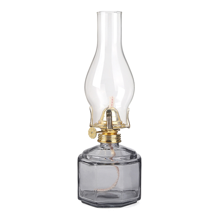Brilagi - Lampe à pétrole MERLIN fumée/grise