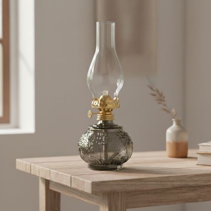Brilagi - Lampe à pétrole MERLIN fumée/grise