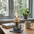 Brilagi - Lampe à pétrole MERLIN fumée/grise