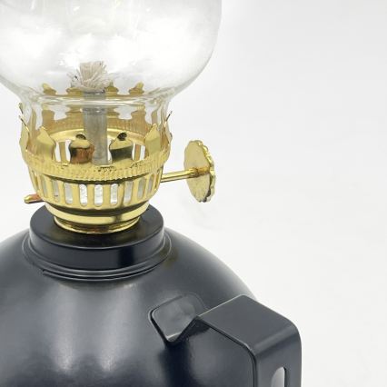 Brilagi - Lampe à pétrole MERLIN noire