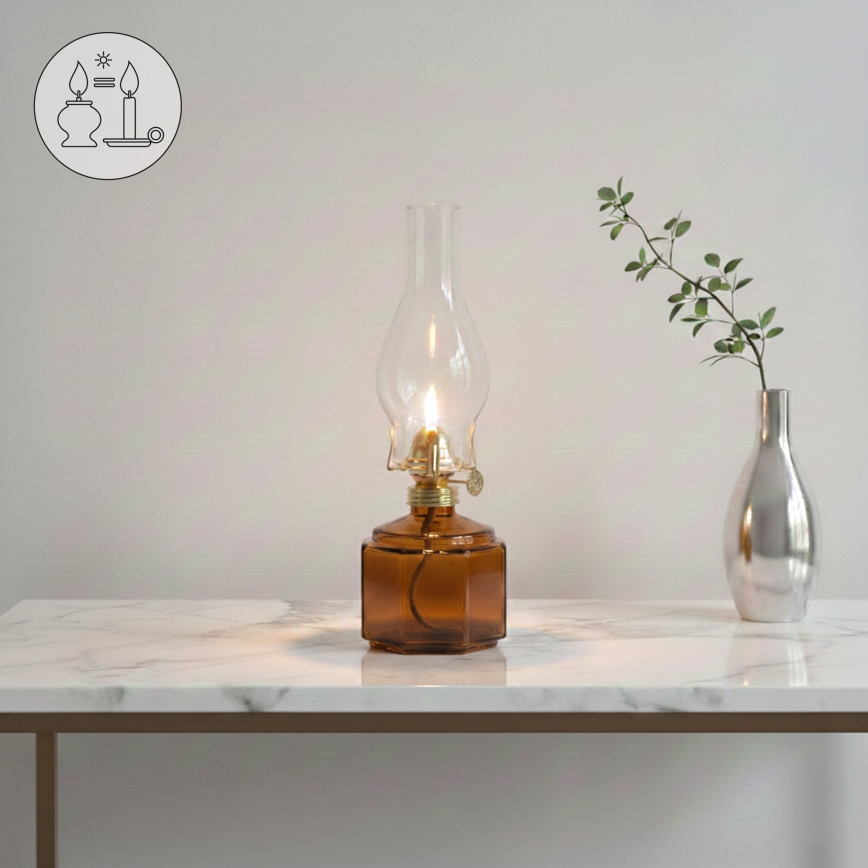Brilagi - Lampe à pétrole MERLIN orange