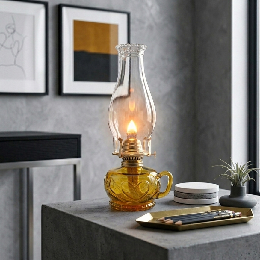 Brilagi - Lampe à pétrole MERLIN orange