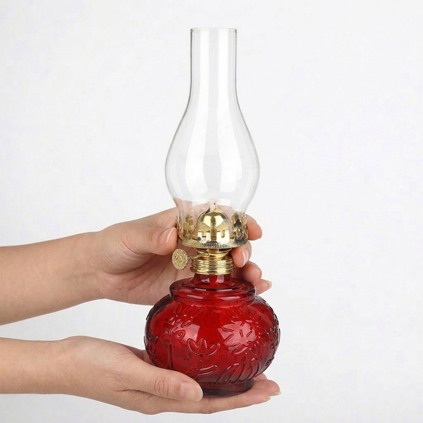 Brilagi - Lampe à pétrole MERLIN rouge