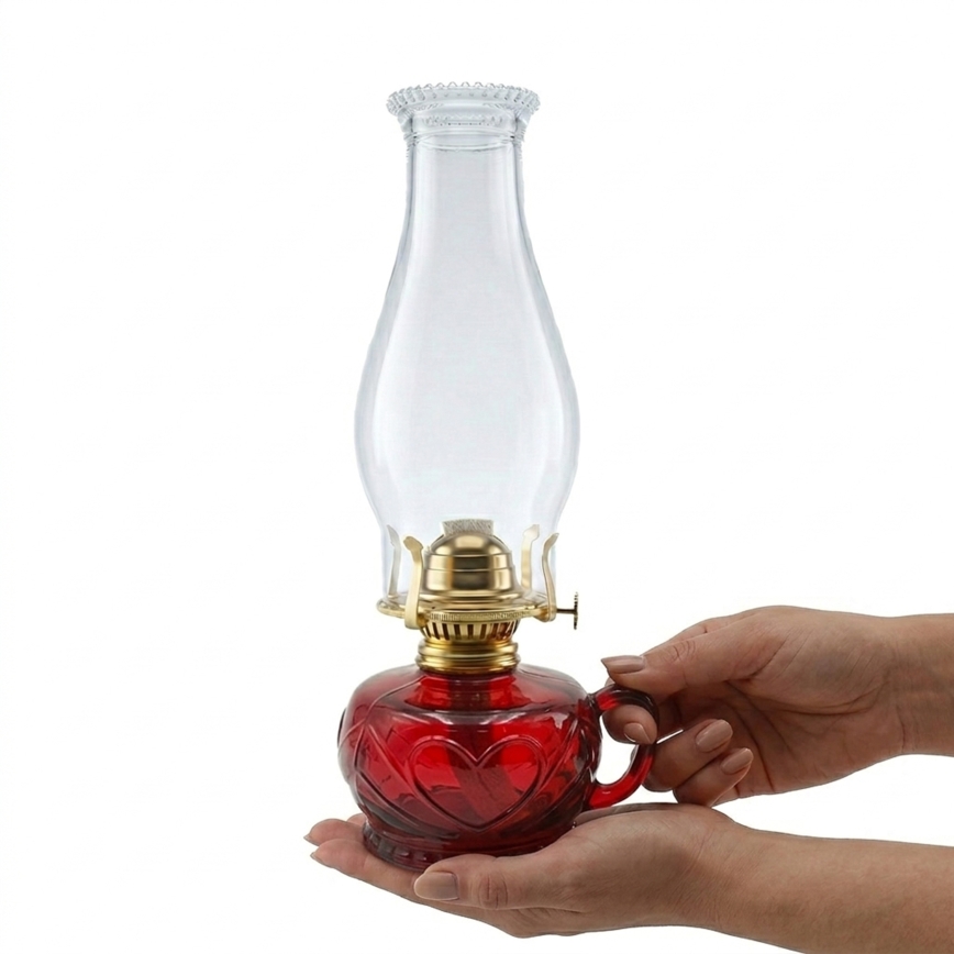 Brilagi - Lampe à pétrole MERLIN rouge