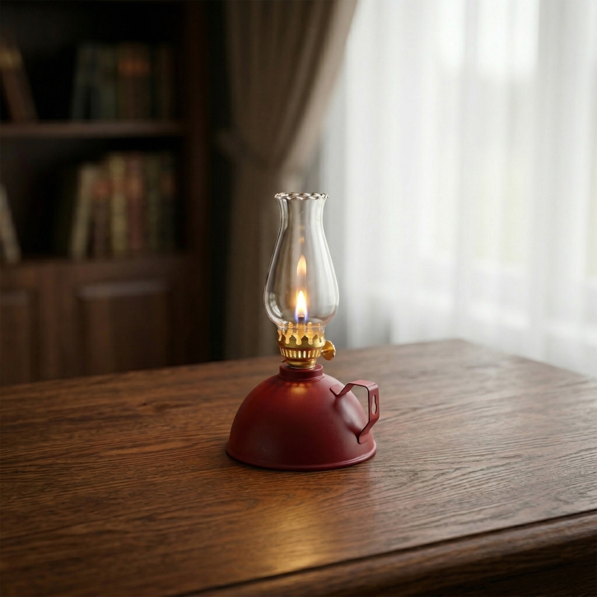 Brilagi - Lampe à pétrole MERLIN rouge