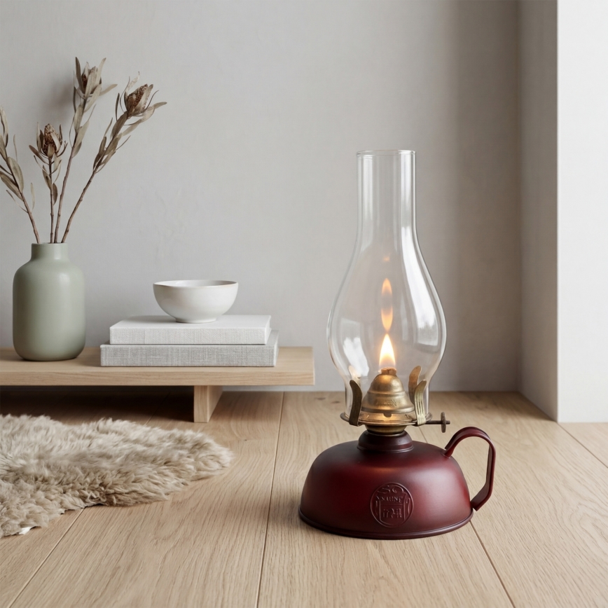 Brilagi - Lampe à pétrole MERLIN rouge
