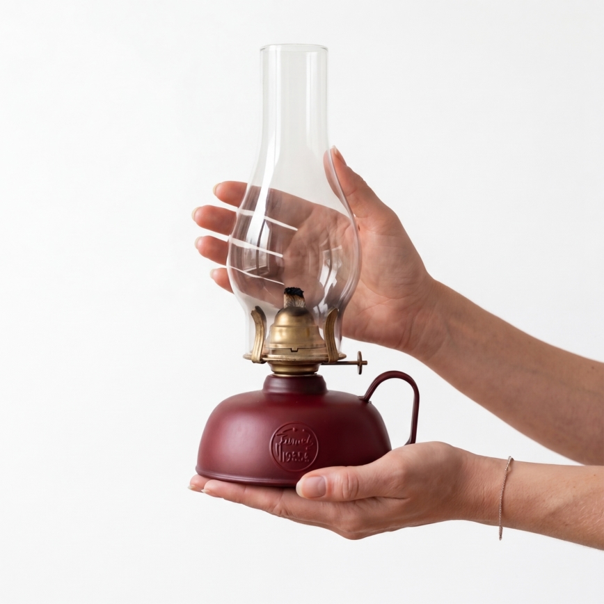 Brilagi - Lampe à pétrole MERLIN rouge