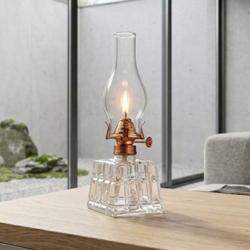 Brilagi - Lampe à pétrole MERLIN transparente/bronze/patinée
