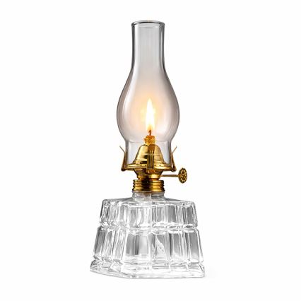 Brilagi - Lampe à pétrole MERLIN transparente/dorée