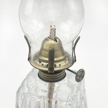Brilagi - Lampe à pétrole MERLIN transparente/dorée/patinée