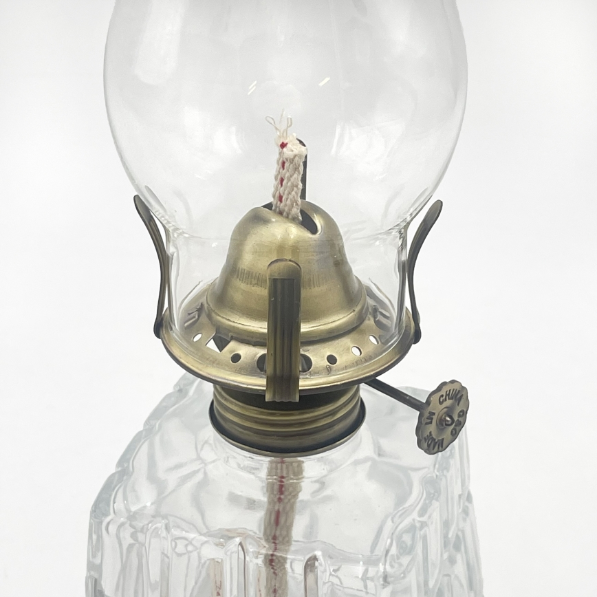 Brilagi - Lampe à pétrole MERLIN transparente/dorée/patinée