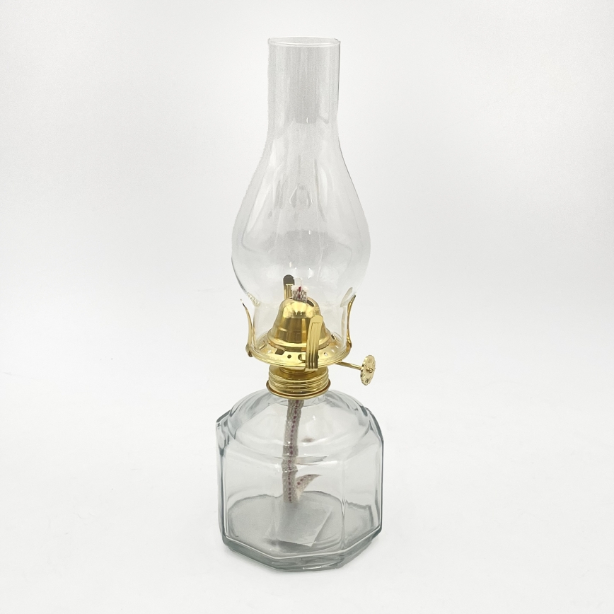 Brilagi - Lampe à pétrole MERLIN transparente