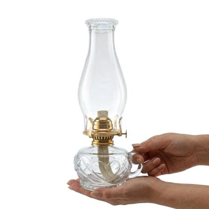 Brilagi - Lampe à pétrole MERLIN transparente