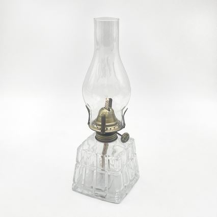 Brilagi - Lampe à pétrole MERLIN verre transparent/doré/patiné