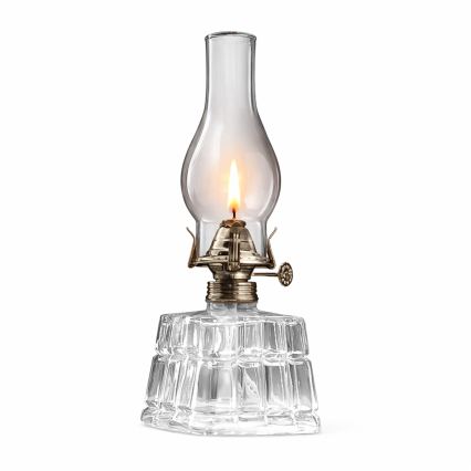 Brilagi - Lampe à pétrole MERLIN verre transparent/doré/patiné