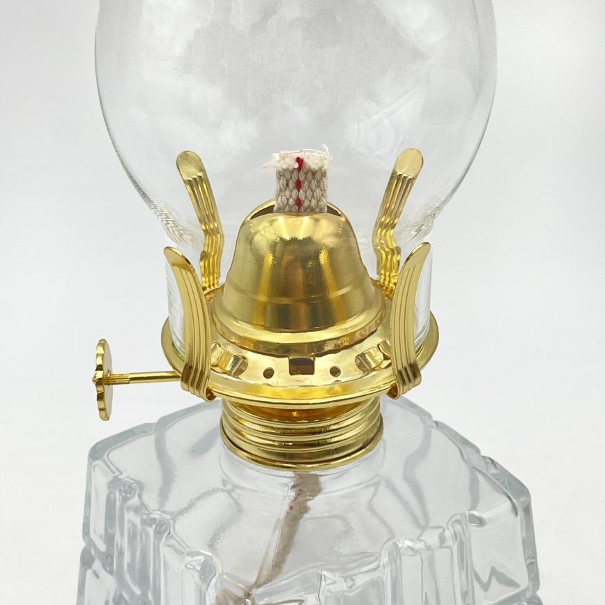 Brilagi - Lampe à pétrole MERLIN, verre transparent / finition dorée