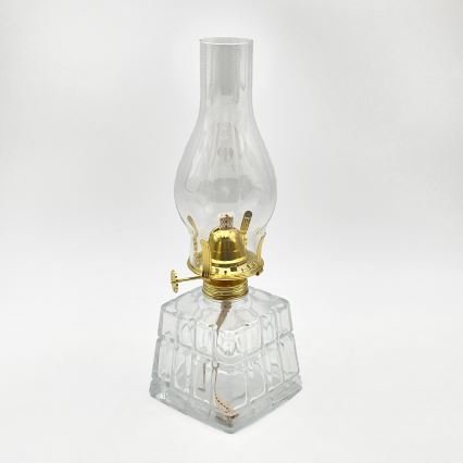 Brilagi - Lampe à pétrole MERLIN, verre transparent / finition dorée