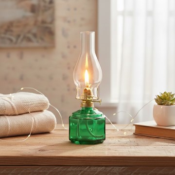 Brilagi - Lampe à pétrole MERLIN verte