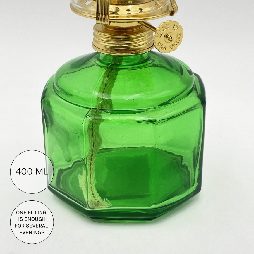Brilagi - Lampe à pétrole MERLIN verte