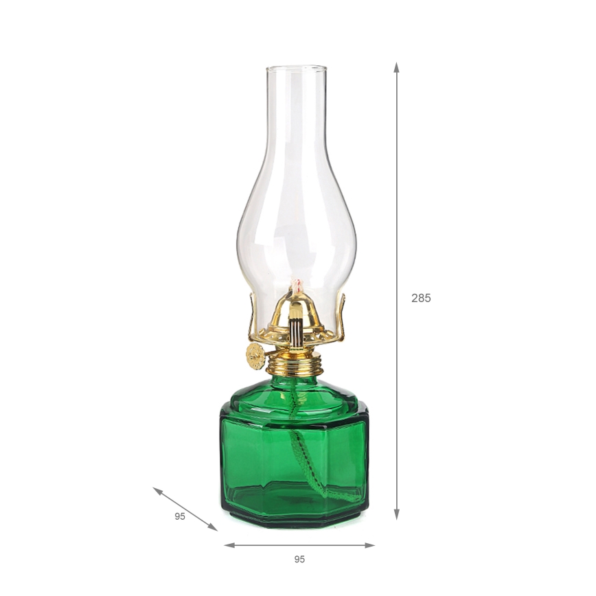 Brilagi - Lampe à pétrole MERLIN verte