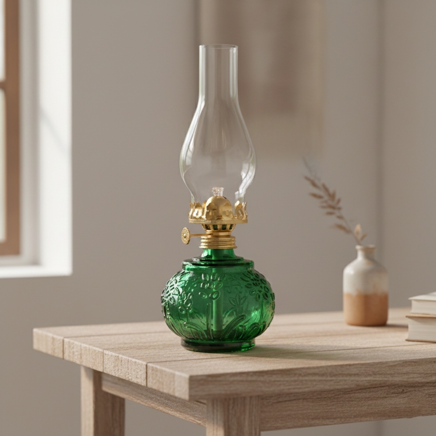 Brilagi - Lampe à pétrole MERLIN verte