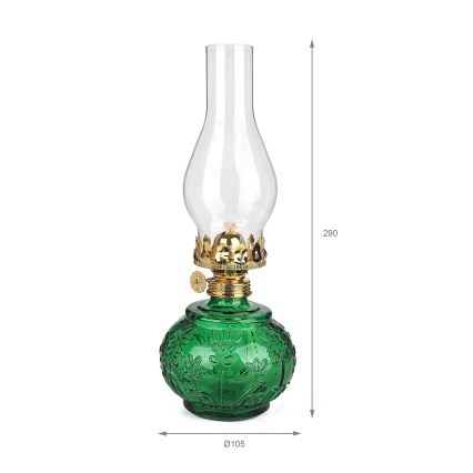 Brilagi - Lampe à pétrole MERLIN verte