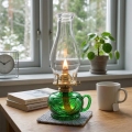 Brilagi - Lampe à pétrole MERLIN verte