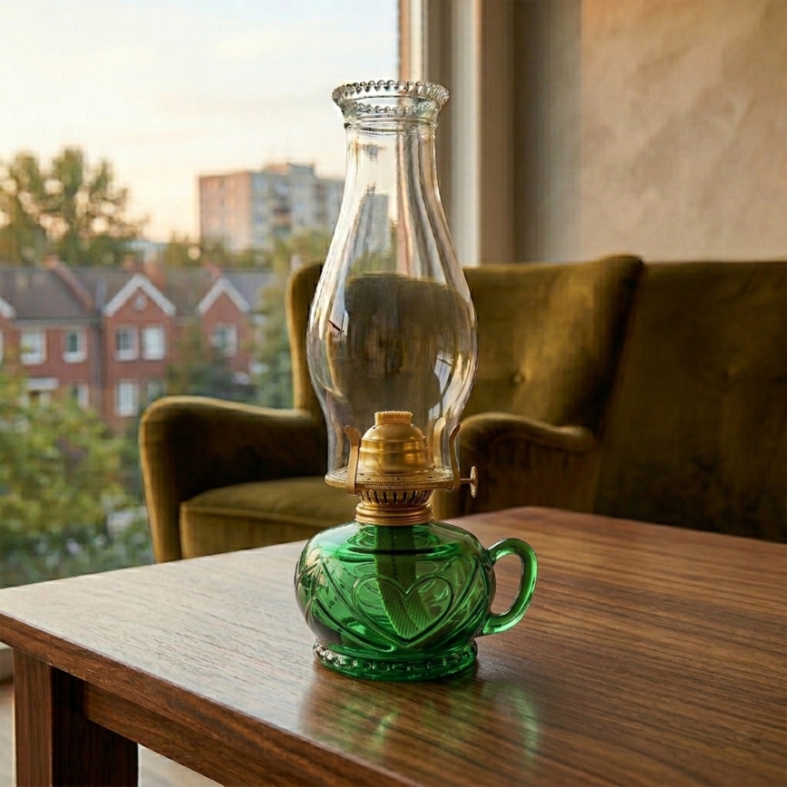 Brilagi - Lampe à pétrole MERLIN verte