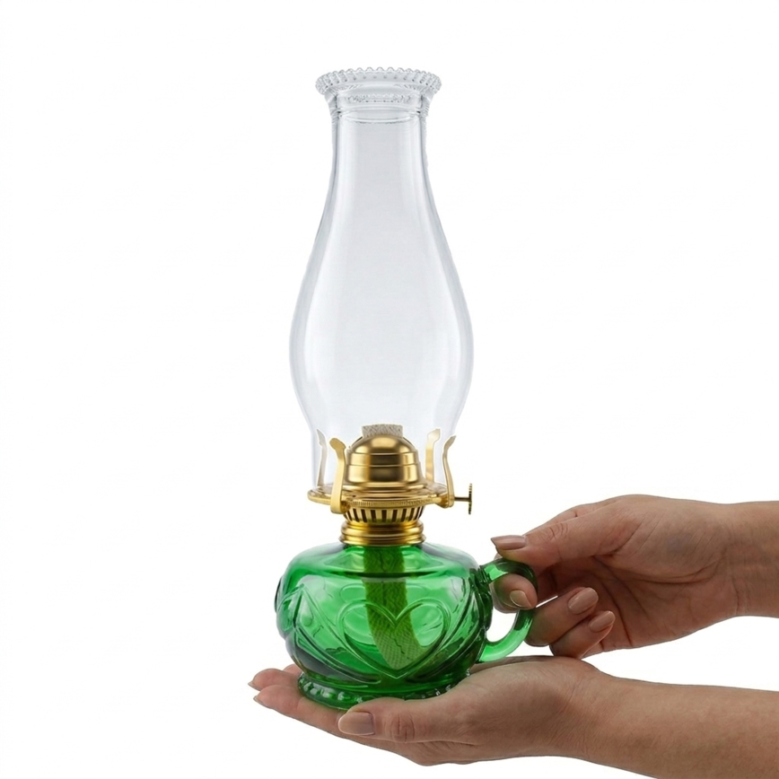 Brilagi - Lampe à pétrole MERLIN verte