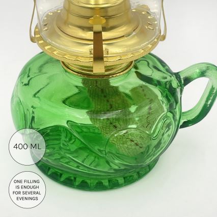 Brilagi - Lampe à pétrole MERLIN verte