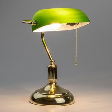 Brilagi - Lampe de bureau BANK OFFICE 1xE27/60W/230V dorée/verte