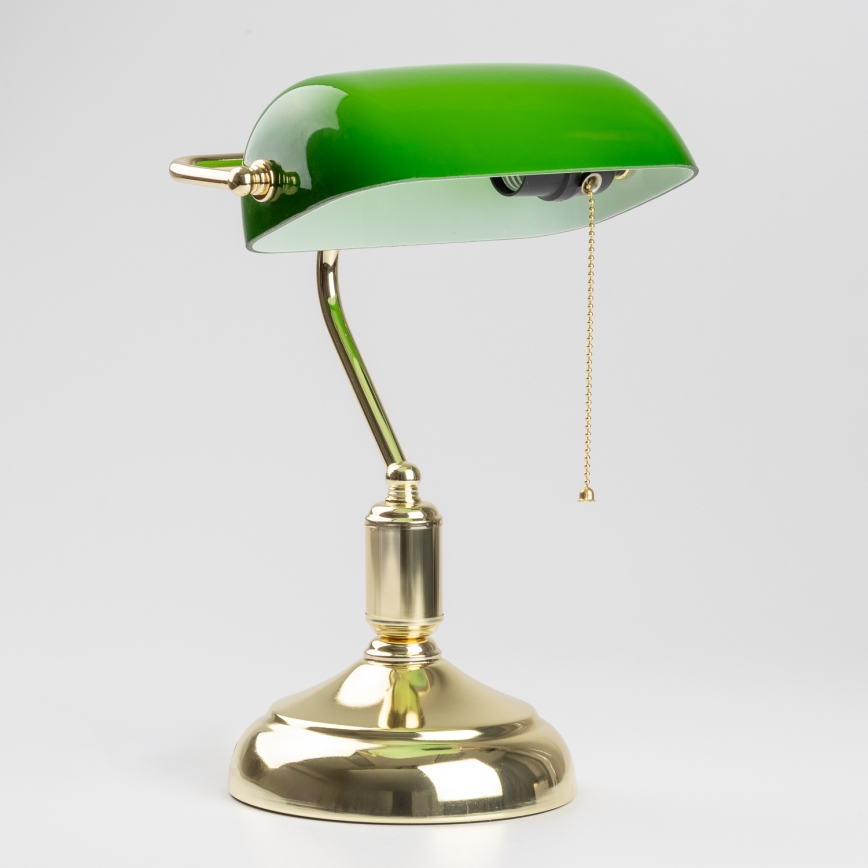 Brilagi - Lampe de bureau BANK OFFICE 1xE27/60W/230V dorée/verte