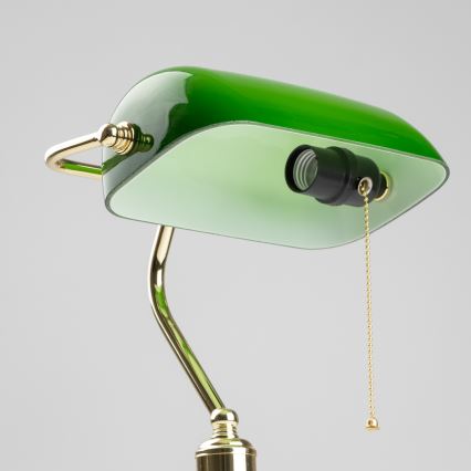 Brilagi - Lampe de bureau BANK OFFICE 1xE27/60W/230V dorée/verte