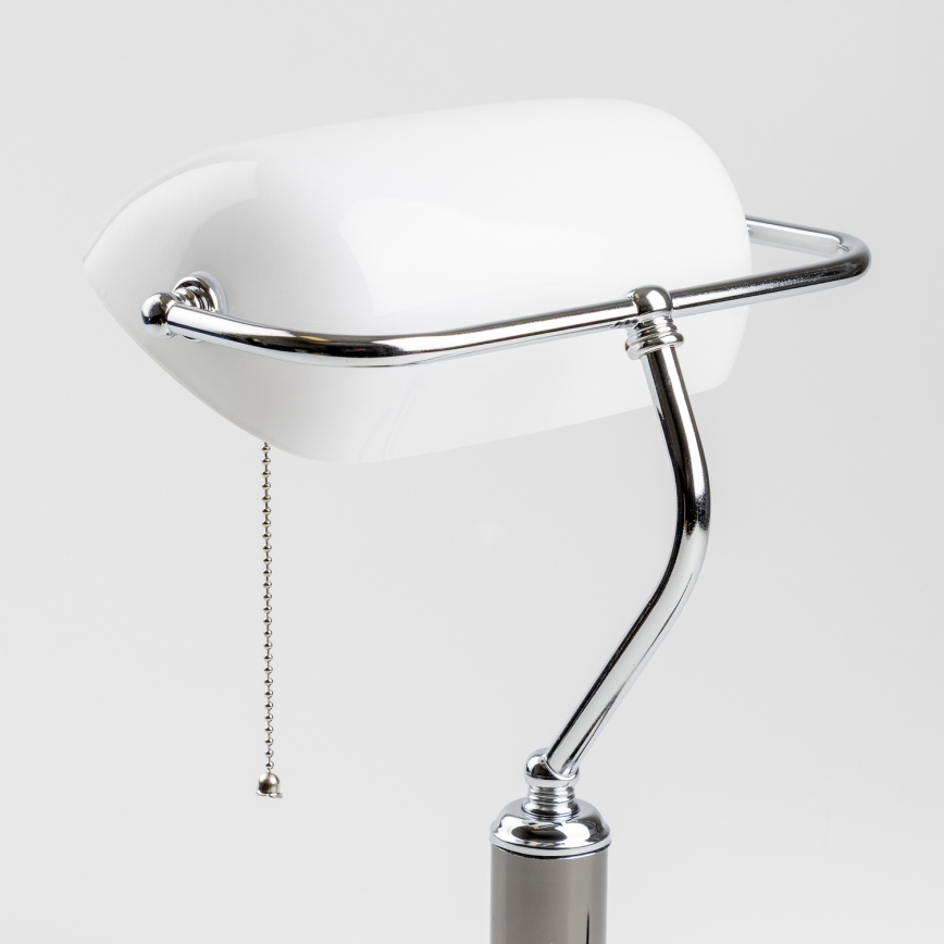 Brilagi - Lampe de bureau BANK OFFICE 1xE27/60W/230V noire/argentée/blanche