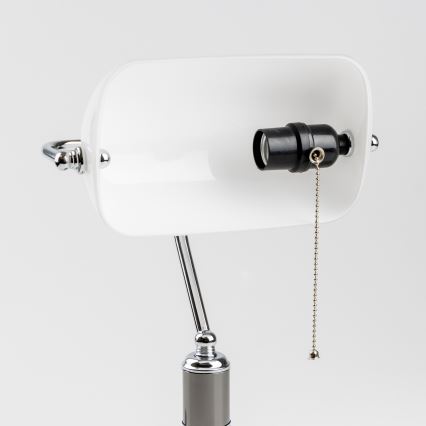 Brilagi - Lampe de bureau BANK OFFICE 1xE27/60W/230V noire/argentée/blanche