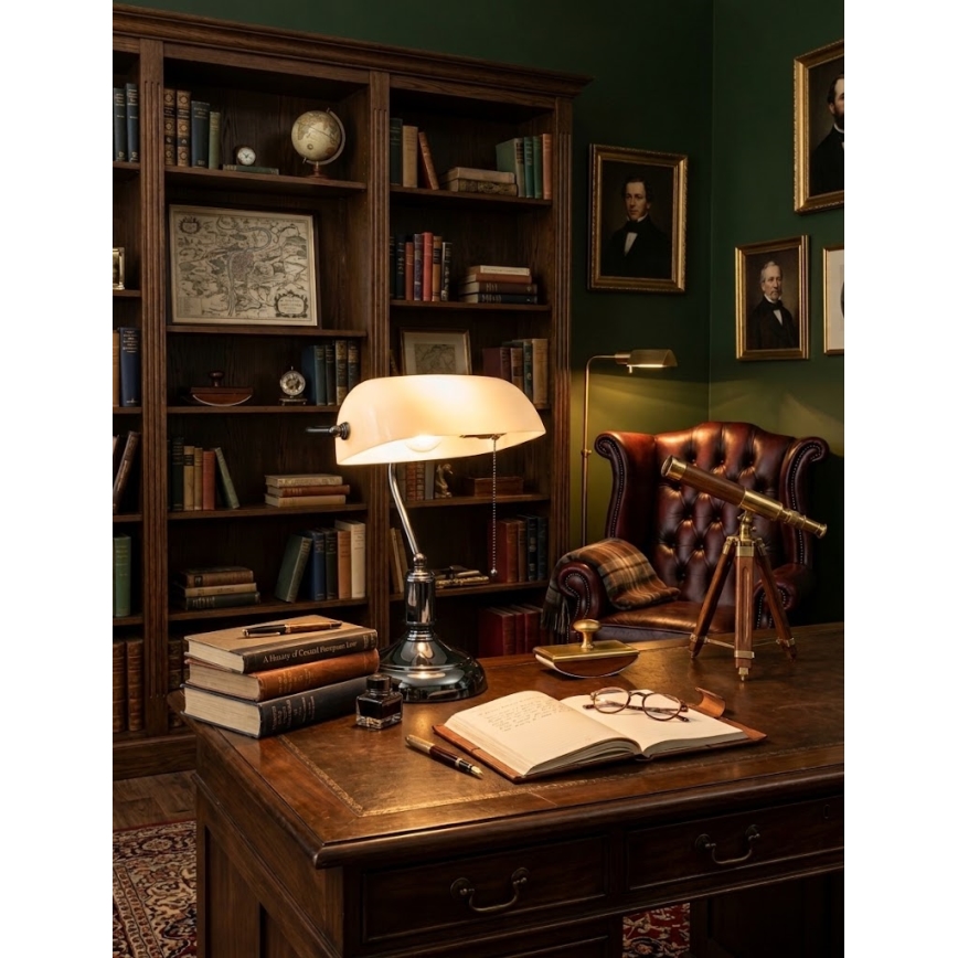 BRILAGI - Lampe de bureau BANK OFFICE 1xE27/60W/230V noire/argentée/blanche